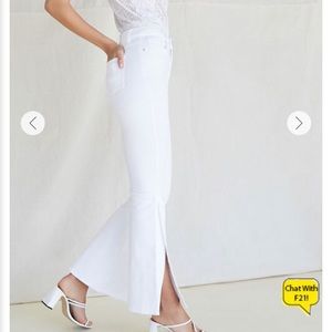NWT Forever 21 S 29 High Rise Flared Jeans w slit